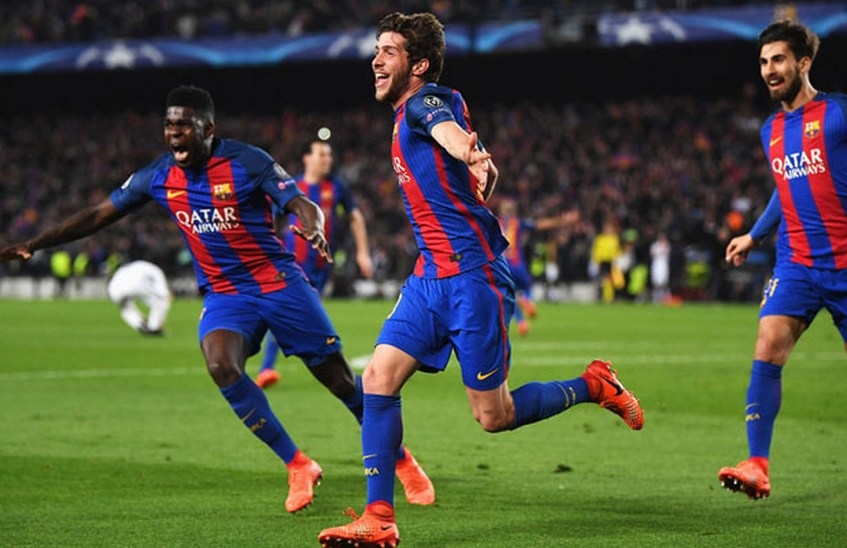 Три гола на последних минутах вывели «Барселону» в четвертьфинал Лиги Чемпионов