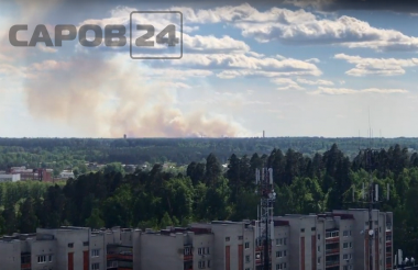 Лесной пожар бушует в пригороде Сарова (ВИДЕО)