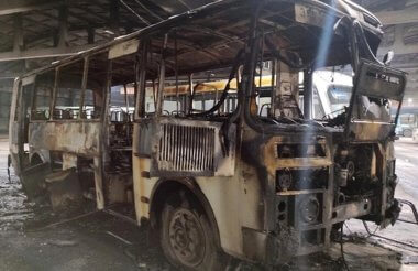 Автобус сгорел в Сарове 17 ноября