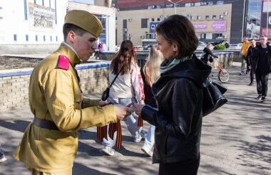 Акция «Георгиевская ленточка» проходит в Сарове